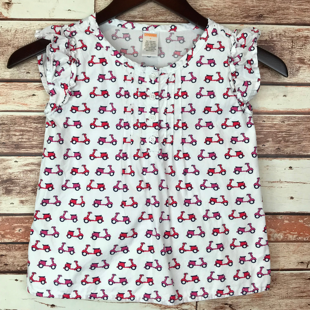 Gymboree short sleeve scooter pattern shirt Size 7